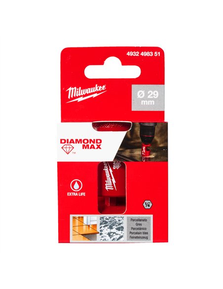 Burghie DIAMOND MAX 1/4 " pentru găurire umedă - Milwaukee - cod 4932498351