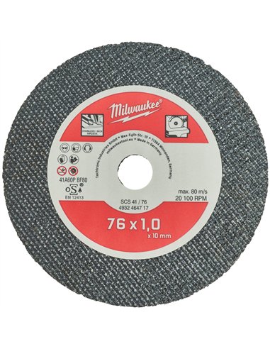 Disc de tăiat metal 76 mm - 5 bucăți [4932464717] 