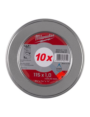 Disc debitare oțel 115x1 - cutie metalică cu 10 bucăți [4932478997] 