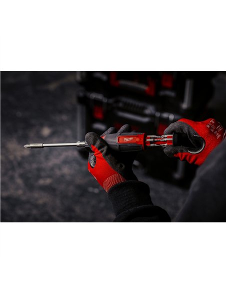 Șurubelniță cu clichet multi-bit - Milwaukee - 14 in 1 Ratchet Multi-Bit Screwdriver - cod 4932480582