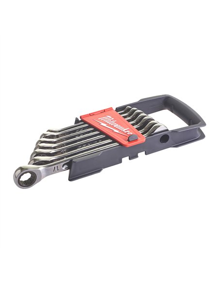 Seturi chei combinate cu clichet MAX BITE - Milwaukee - 7 pc Maxbite Ratchet Metric Combination Spanner Set - 1 pc - cod 493246
