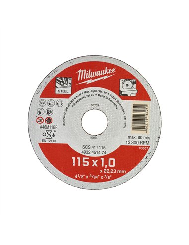 Disc pentru tăiat metal Contractor 115X1 - 200 bucăți  [4932451475] 