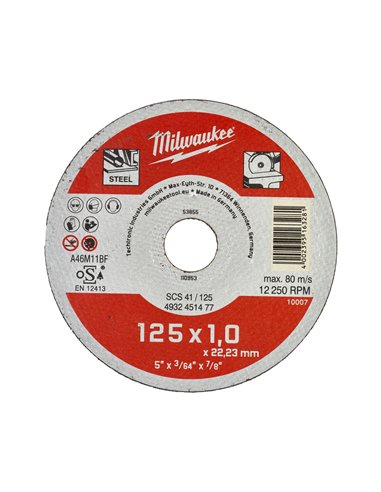 Disc pentru tăiat metal Contractor 125X1 - 200 bucăți [4932451478] 