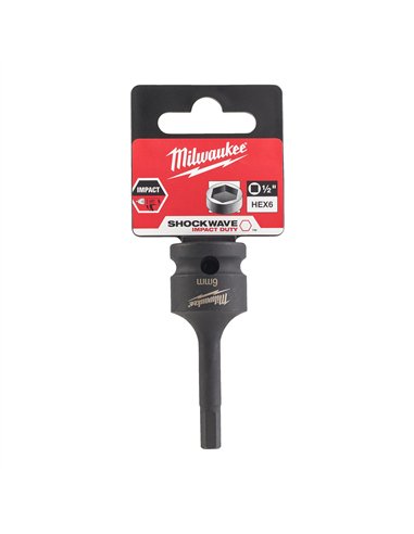 Cap tubular HEX ½″ - Milwaukee - HEX6 1/2" impact bit socket - cod 4932478064