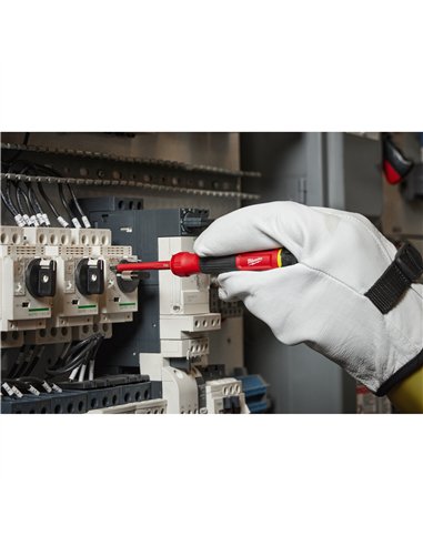 Șurubelnițe de precizie izolate multi-bit - Milwaukee - Insulated 8 in 1 Precision Multi-Bit Screwdriver Set - cod 4932493659