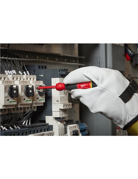 Șurubelnițe de precizie izolate multi-bit - Milwaukee - Insulated 8 in 1 Precision Multi-Bit Screwdriver Set - cod 4932493659