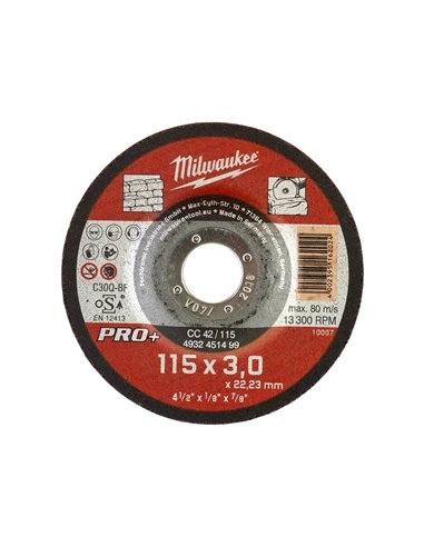 Disc pentru piatră convex 115X3 PRO+  [4932451499] 