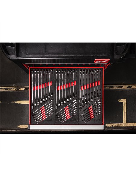 Set inserție spumă chei fixe MAX BITE cu clichet și cap pivotant - Milwaukee - Maxbite Flex Head Spanner Set Foam Insert - cod 