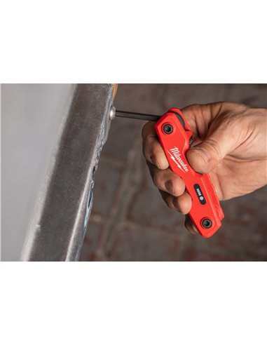 Set pliabil imbusuri - Milwaukee - Metric Folding Hex Key Set - 8 pc - cod 4932480978