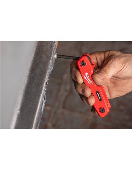 Set pliabil imbusuri - Milwaukee - Metric Folding Hex Key Set - 8 pc - cod 4932480978